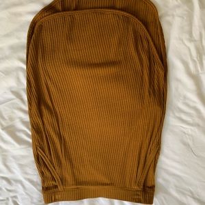 Burnt Orange Ribbed Skirt W/ Pockets!